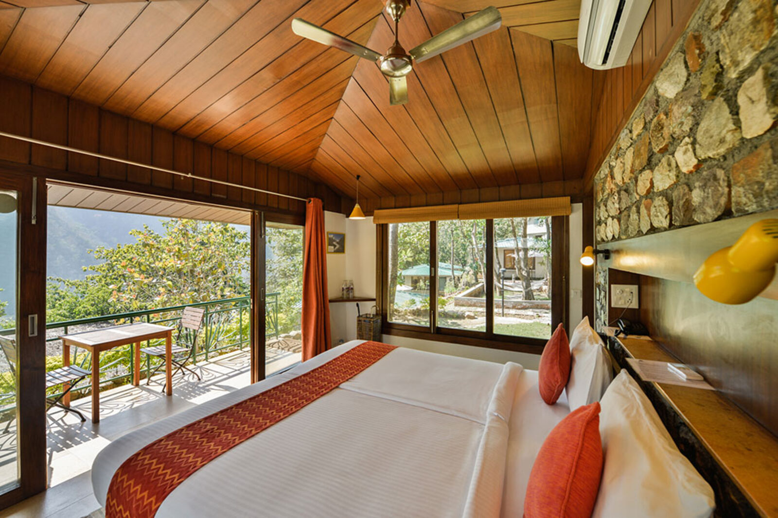 Cottage interior with a view
